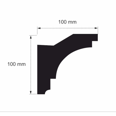 Stuckleiste für indirekte Beleuchtung - 20 Meter + 4 Innenecken  OL-24